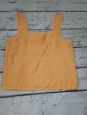 Cotton Connection Yellow Linen Tank Top M